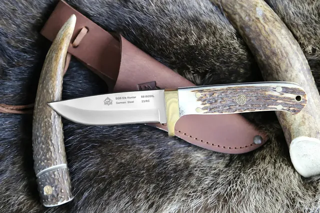 puma-sgb-elk-hunter-stag-jagdmesser-hirschhorn-messing image 1