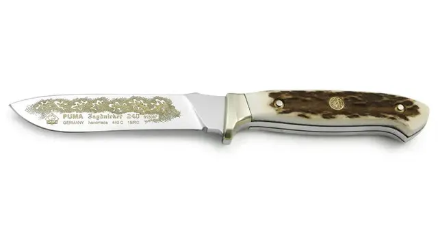 puma-jagdnicker-240-feststehendes-jagdmesser-goldene-tzung image 1