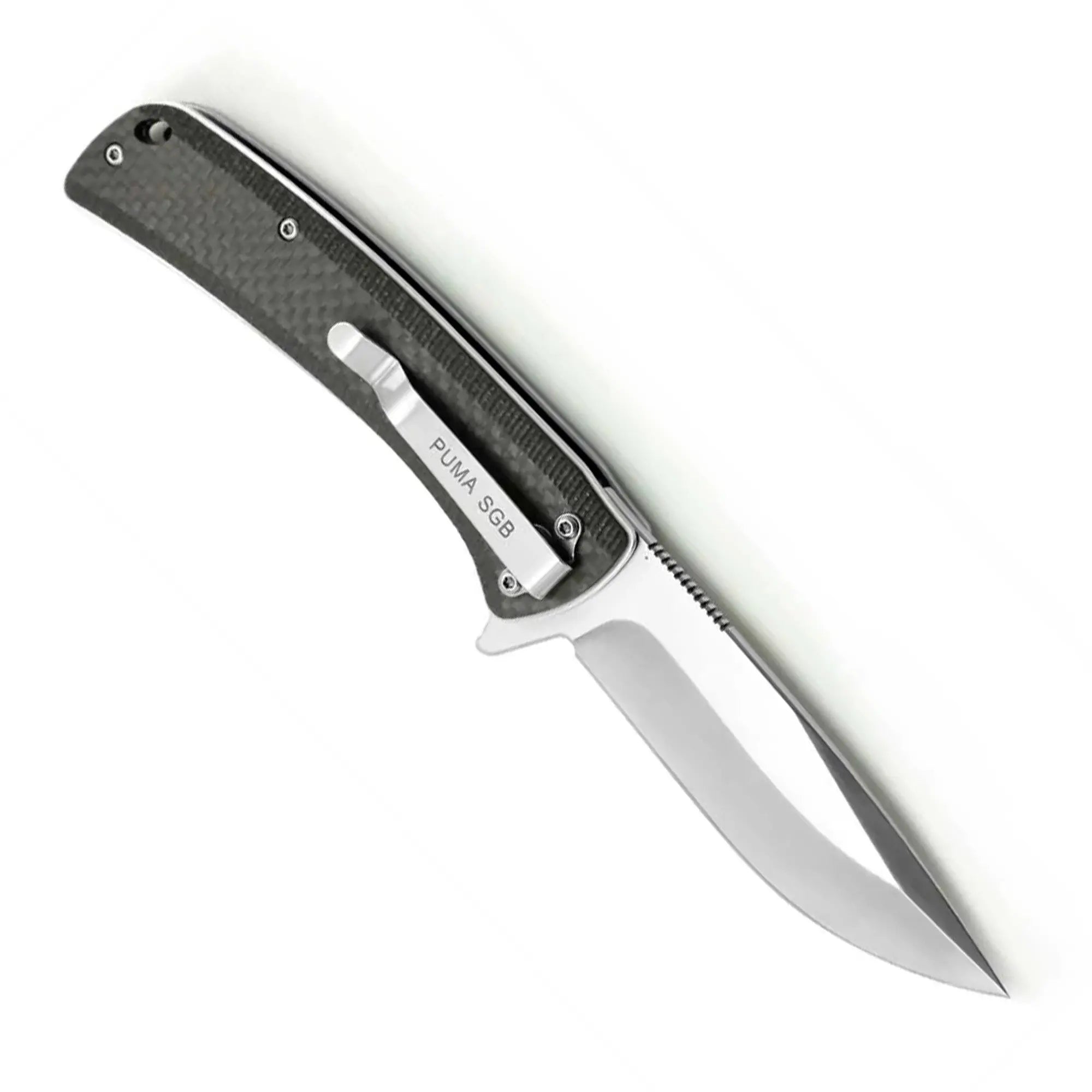puma-sgb-mach1-einhandmesser-carbon-drop-point-1-4116-liner-lock image 2