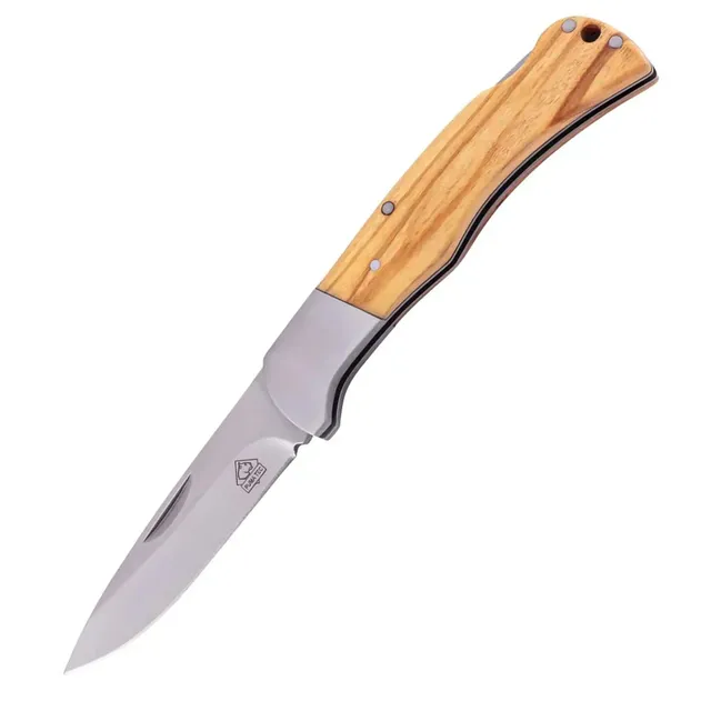 puma-tec-taschenmesser-olivenholz-backlock-geschenkbox image 1