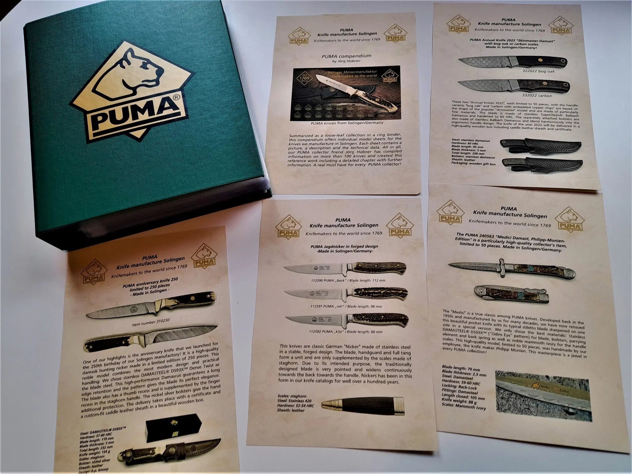 puma-kompendium-en-messerbuch-englisch-din-a5-ringbuch-100-modelle image 3