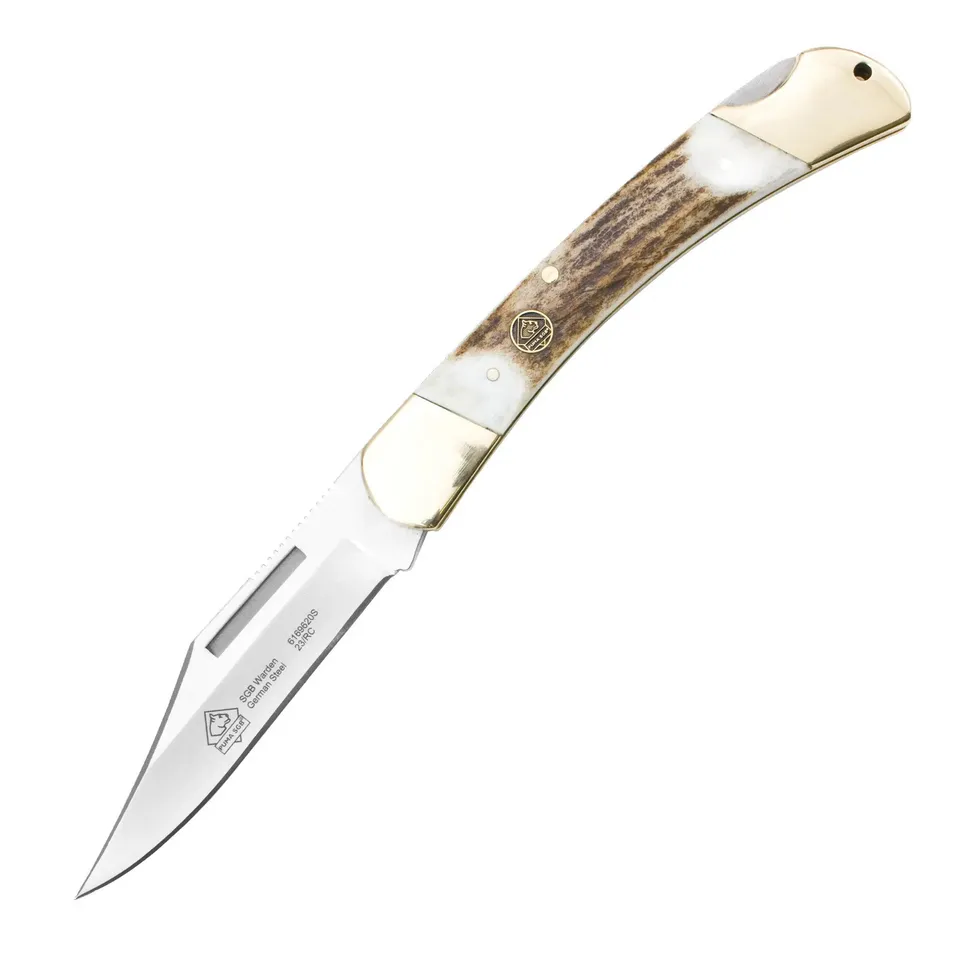 puma-sgb-warden-taschenmesser-hirschhorn-back-lock image 1