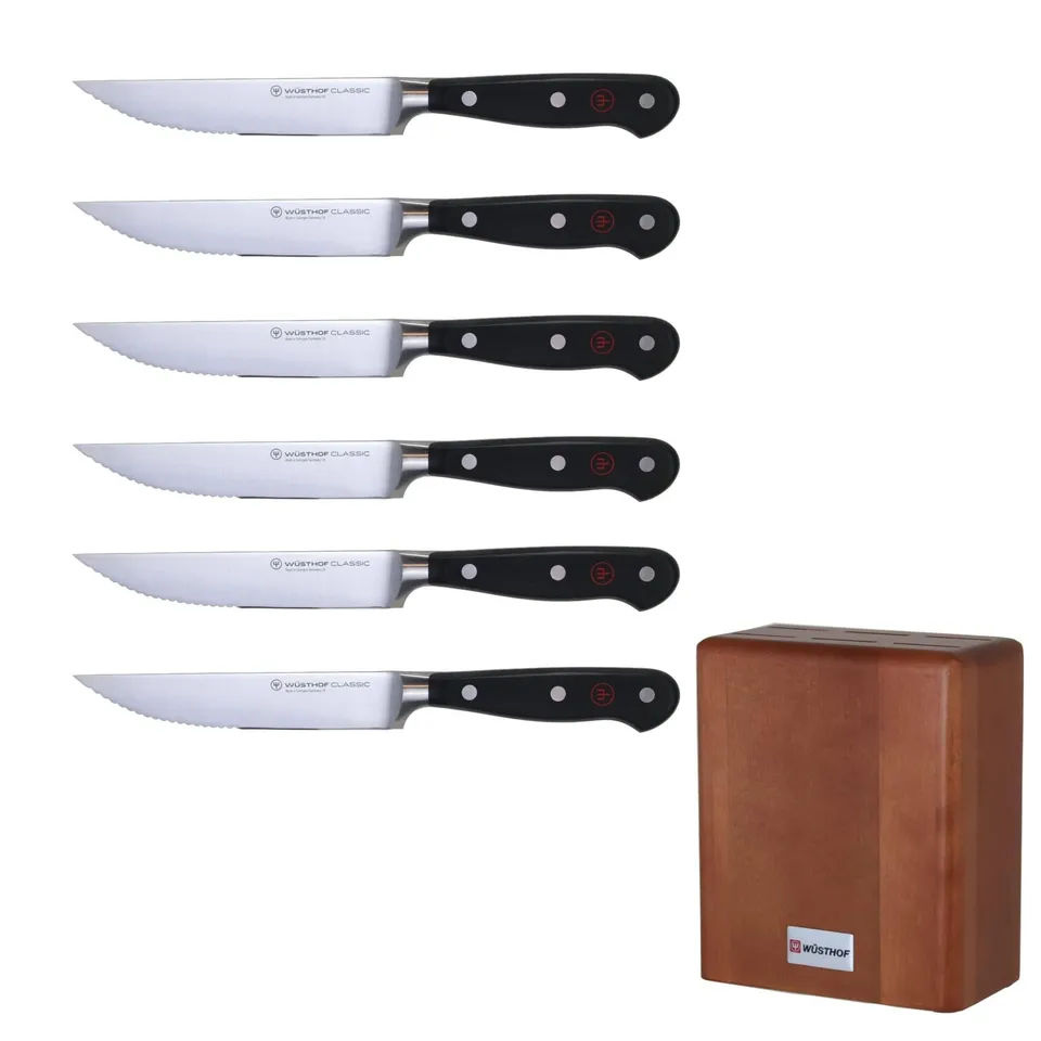 w-sthof-classic-steakmesser-set-7-tlg-mit-holzblock image 1