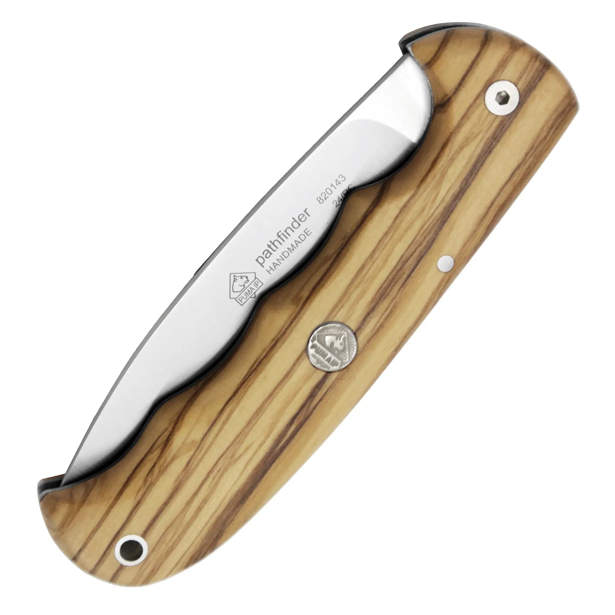 puma-ip-pathfinder-taschenmesser-olivenholz-liner-lock-87-mm image 2