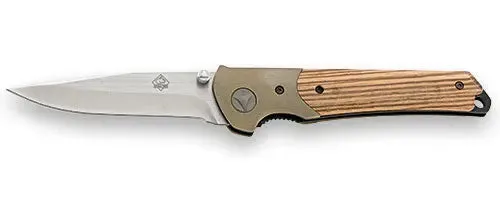 puma-tec-einhandmesser-d2-zebrano-holz-taschenmesser image 1