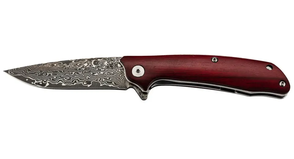 puma-tec-damast-einhandmesser-taschenmesser-sandelholz-clip image 1