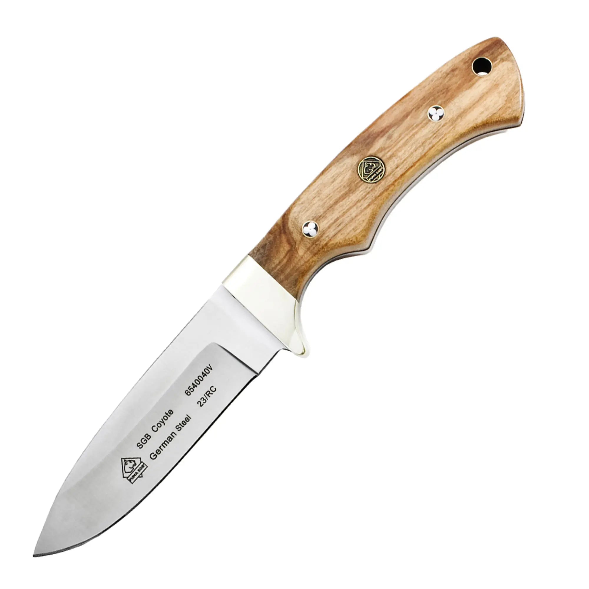 puma-sgb-coyote-feststehendes-messer-olivenholz-droppoint image 1