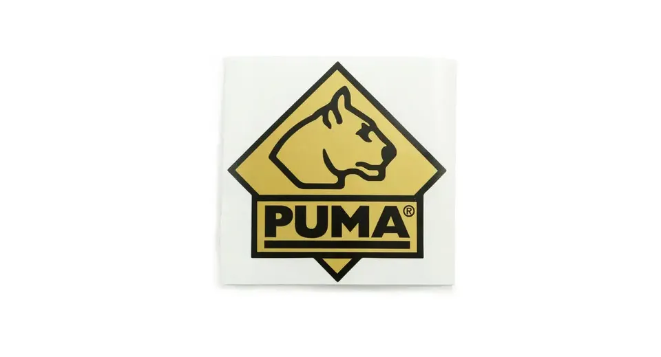 puma-logo-aufkleber-6x6-cm-schwarz-gold-sticker image 1