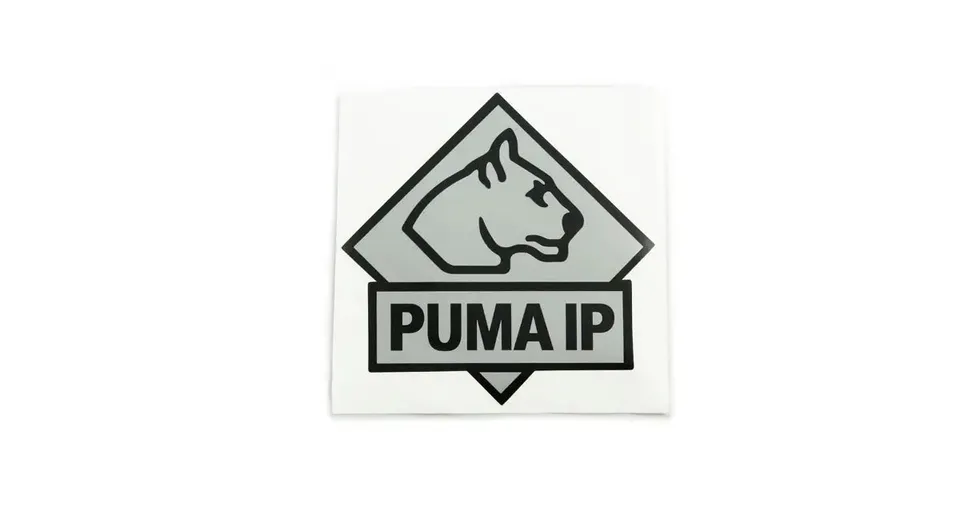 puma-ip-logo-aufkleber-6x6-cm-schwarz-silber-sticker image 1