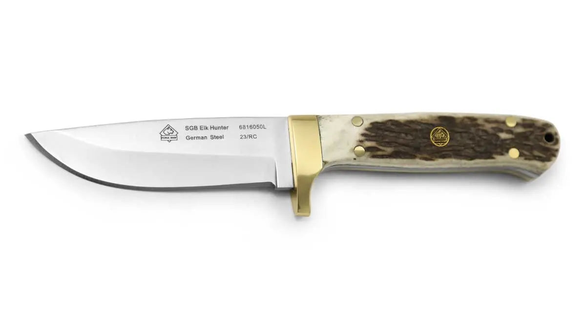 puma-sgb-elk-hunter-stag-jagdmesser-hirschhorn-messing image 2