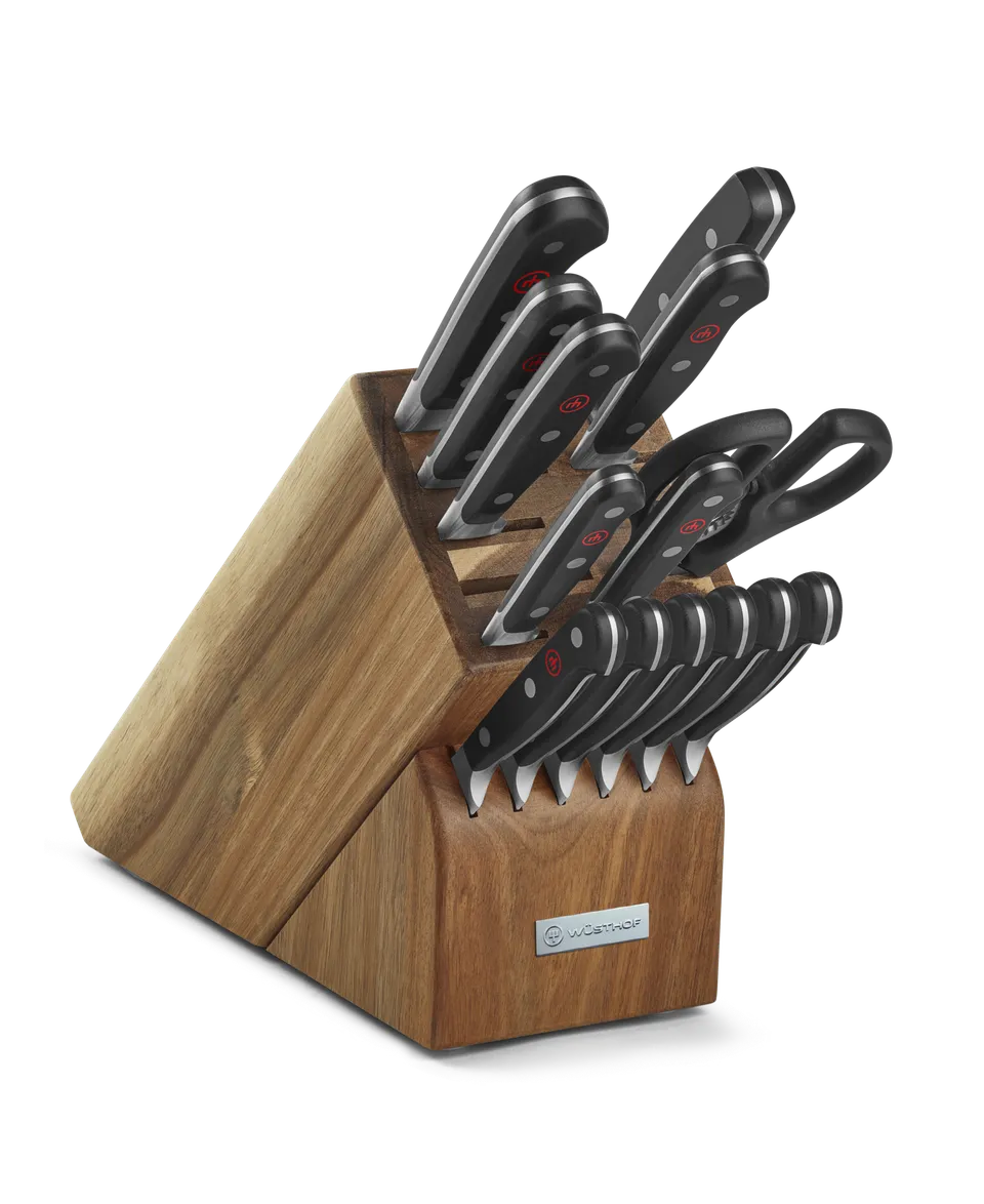 w-sthof-classic-messerblock-set-15tlg-akazie-steakmesser image 1