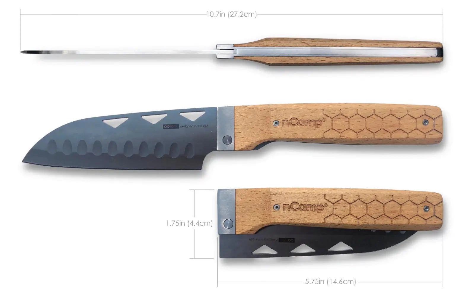 ncamp-santoku-messer-klappbar-9cr18mov-buche-mit-etui image 2