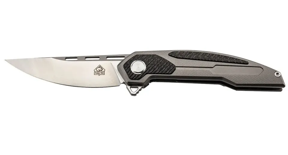 puma-tec-einhandmesser-d2-two-tone-titan-carbon-mit-clip image 1