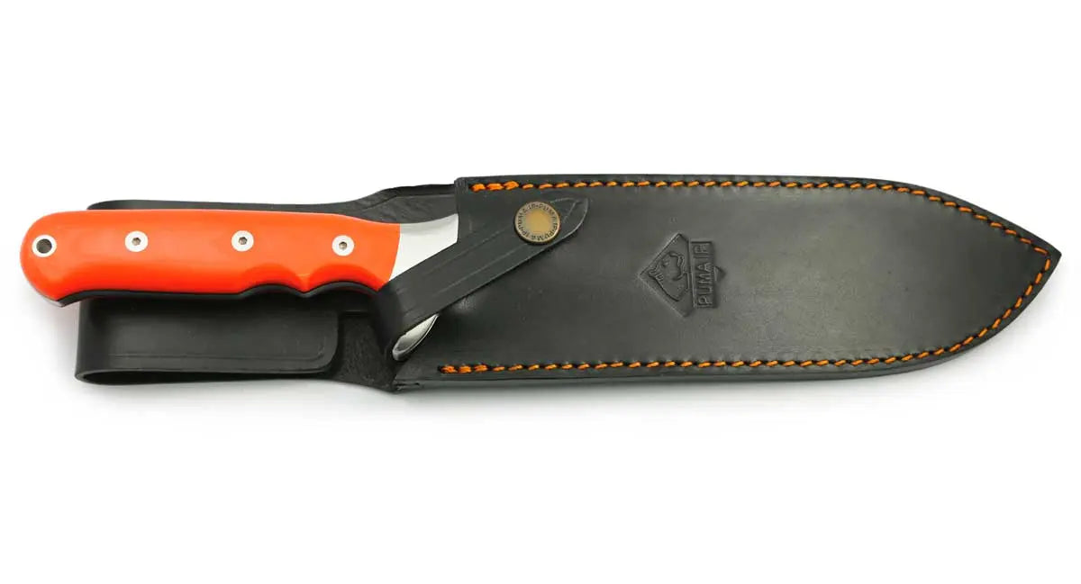 puma-ip-r-demann-abfangmesser-micarta-orange-19-cm-mit-lederscheide image 4
