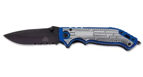 puma-tec-einhandmesser-blau-silber-klappmesser-taschenmesser image 1