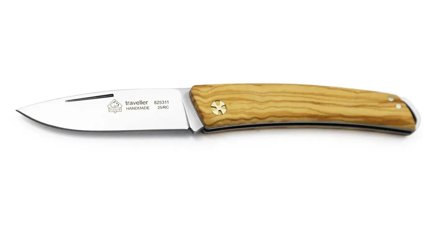 puma-ip-traveller-taschenmesser-olivenholz-mit-wildlederbeutel image 4